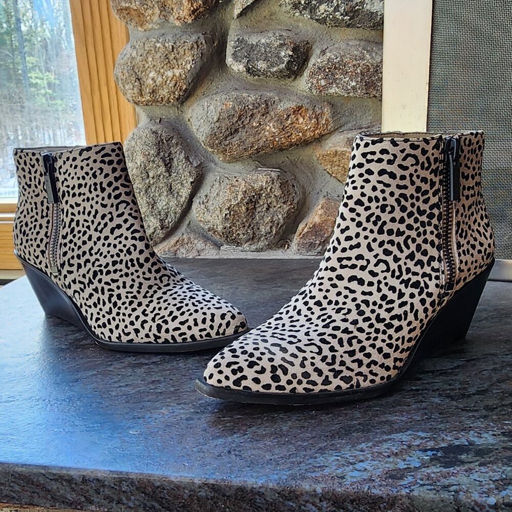 1. State Leopard Print Kipp Wedge Booties Size 9M